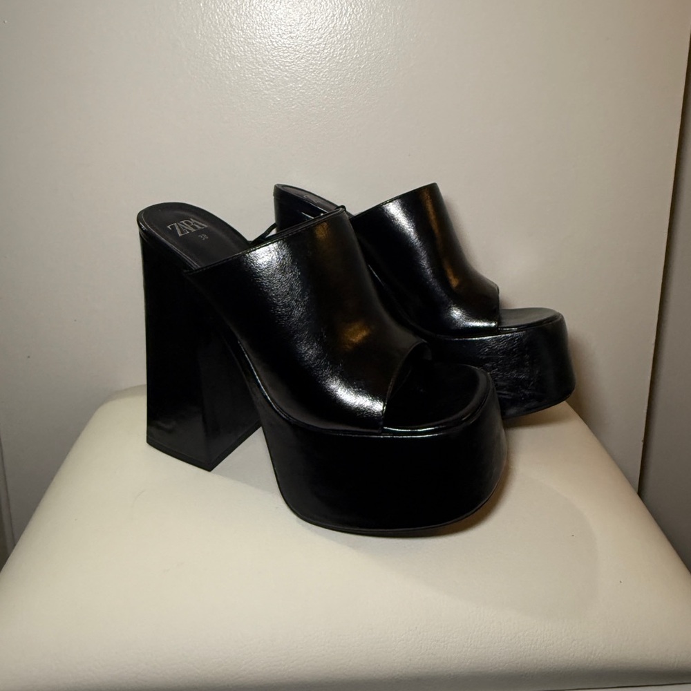 Zara Chunky Sandal Heels